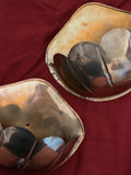 Pair of Scalloped Brass Wall Hangings
