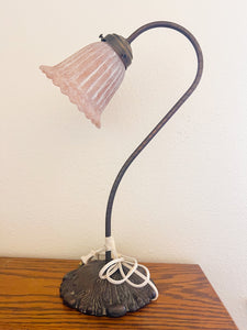 Lamp with Ceramic Floral Shade