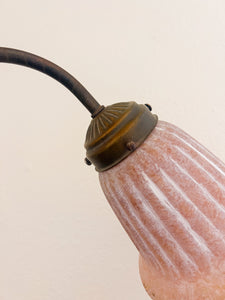 Lamp with Ceramic Floral Shade