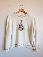 Beaded Christmas Tree Sweater -Size PXL