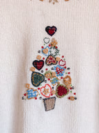 Beaded Christmas Tree Sweater -Size PXL