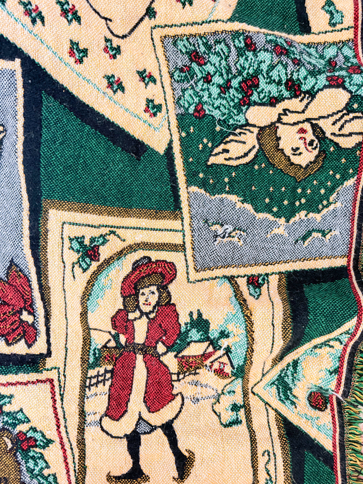 Vintage Christmas Throw Blanket