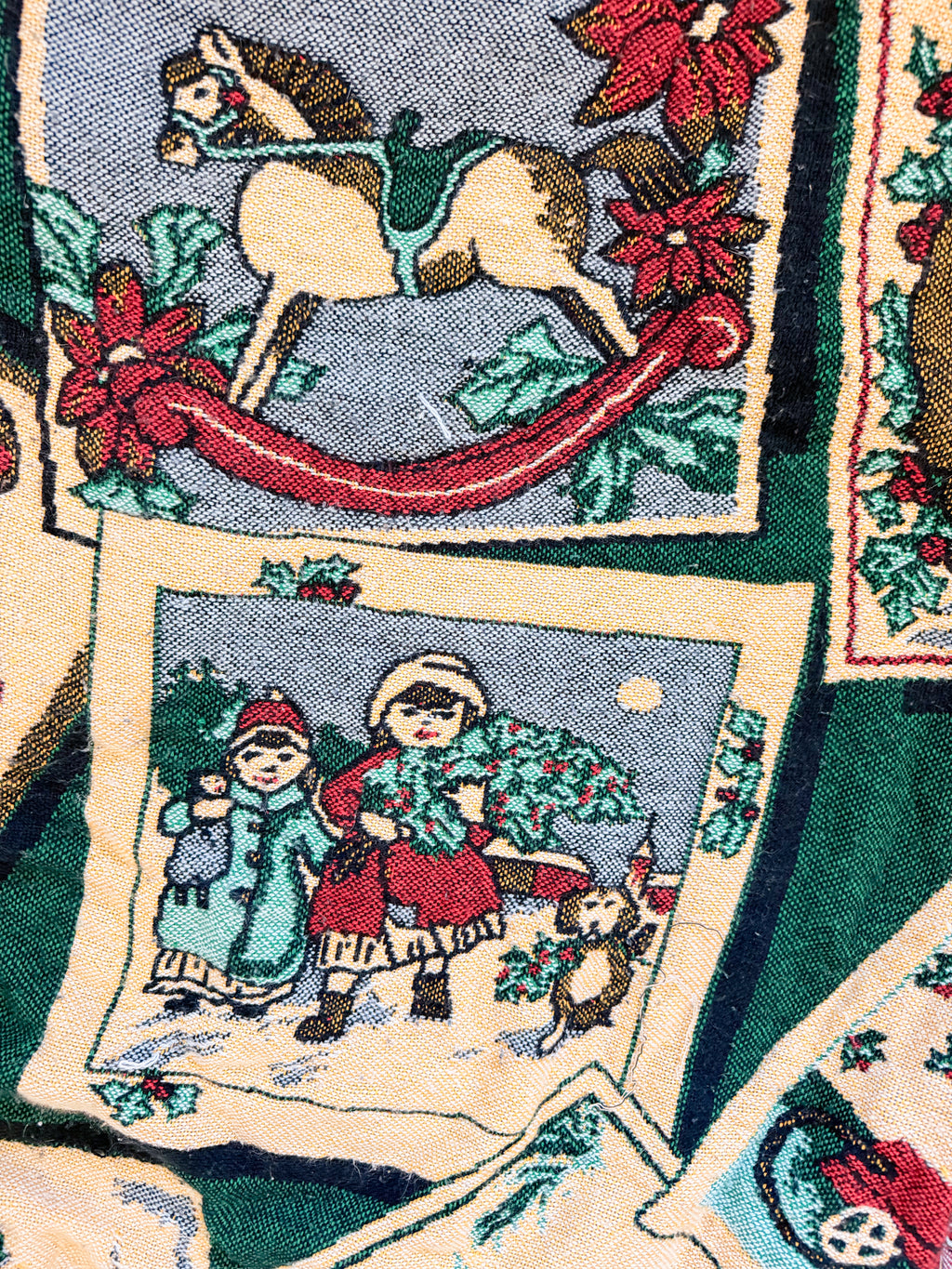 Vintage Christmas Throw Blanket
