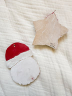 Hand Carved Santa Ornaments