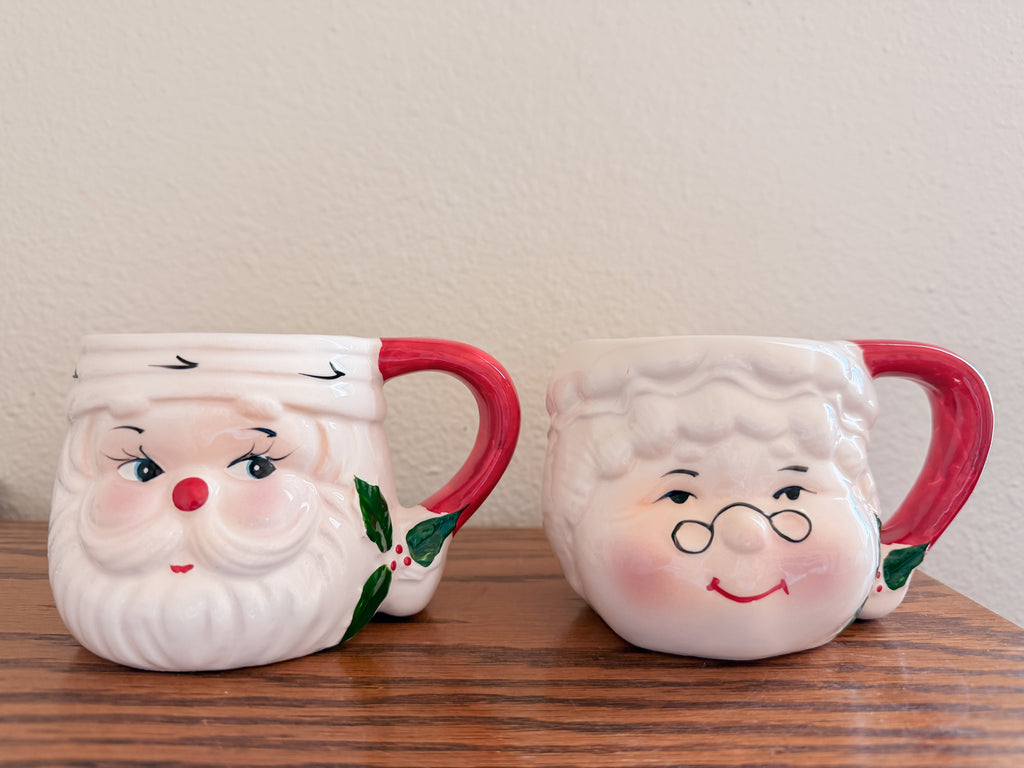 Matching Santa and Mrs. Claus Mugs