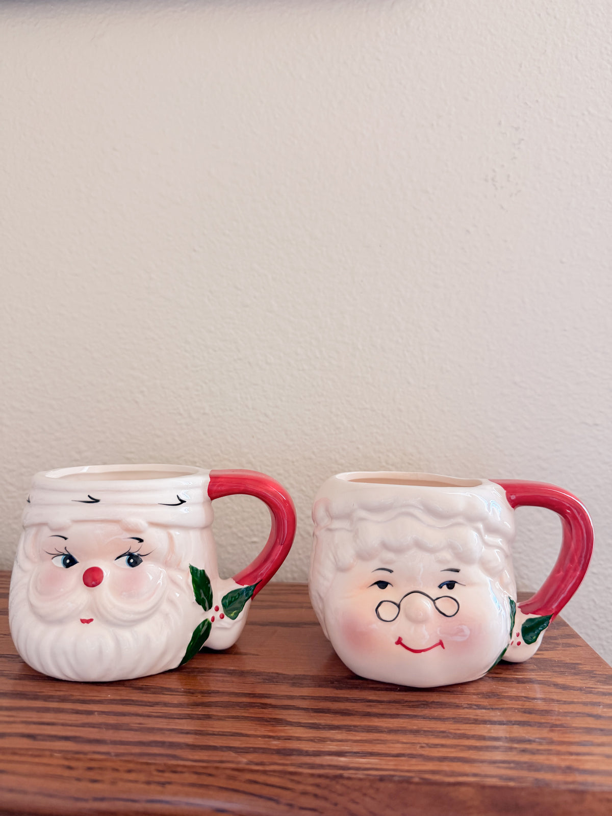 Matching Santa and Mrs. Claus Mugs