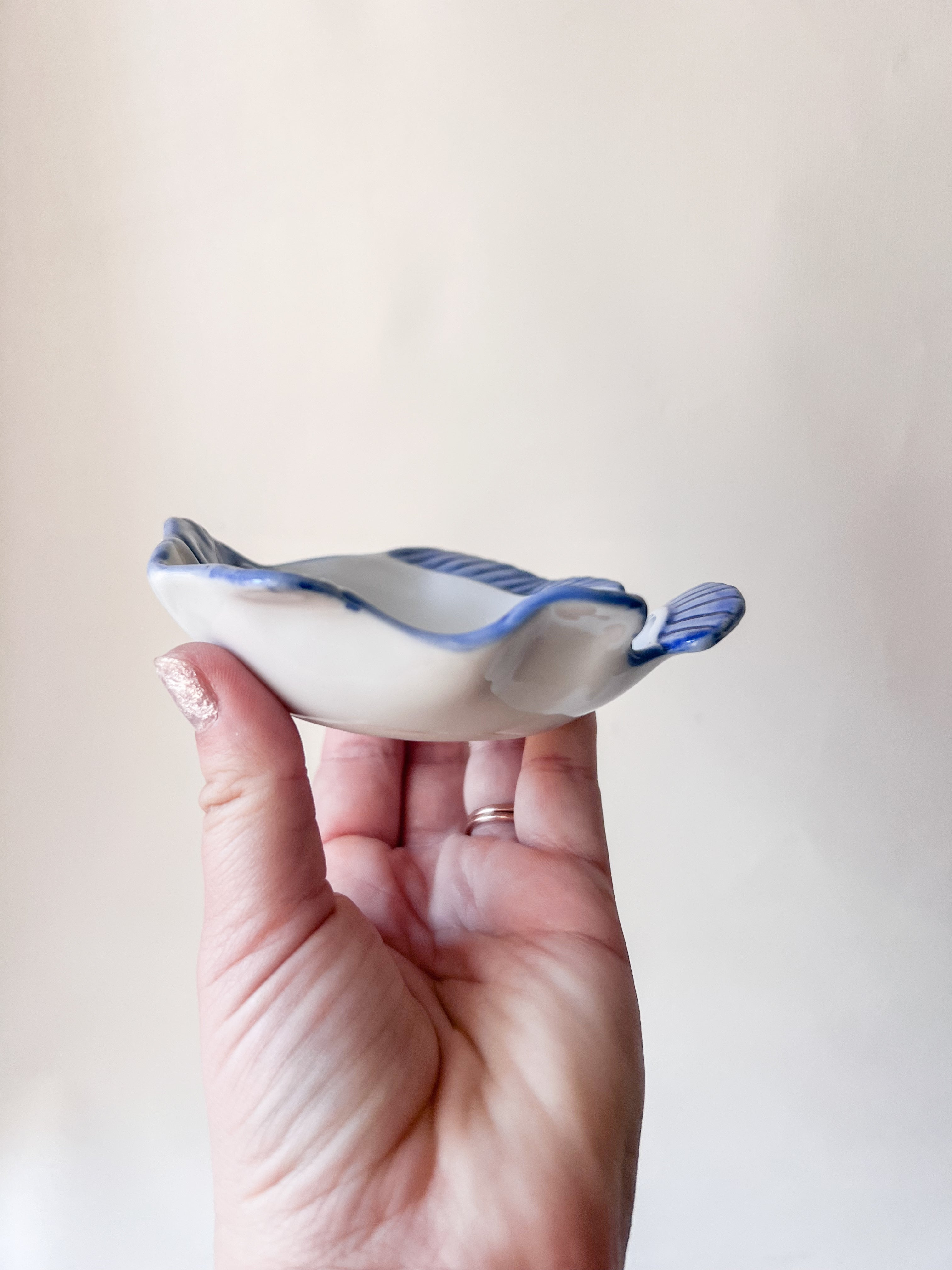 Blue and White Fish Dishes