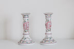Painted Floral Candle Holders