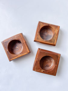 Teak Wood Tea Candle Holders