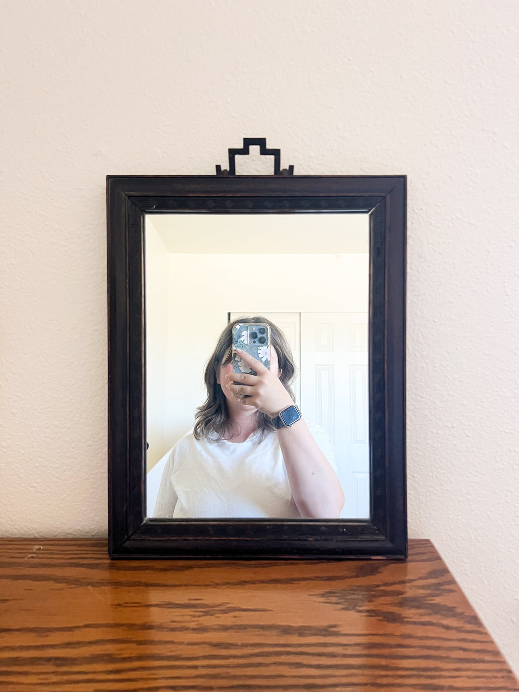 Solid Wood Hanging Mirror