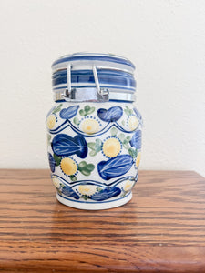 Hinged Floral Canister