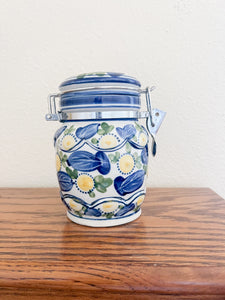 Hinged Floral Canister