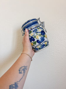 Hinged Floral Canister