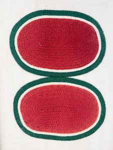 Pair of Watermelon Placemats