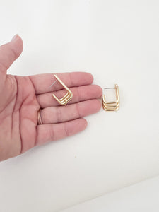 Modern Gold Hoops