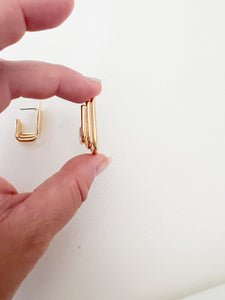 Modern Gold Hoops