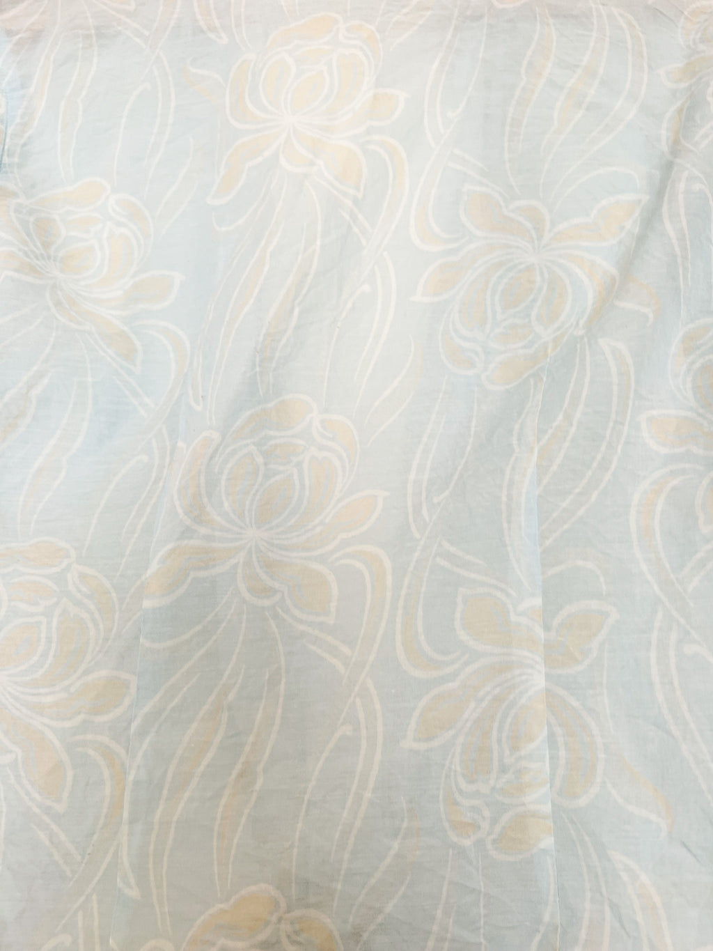 Sheer Blue Floral Button Up - Size S