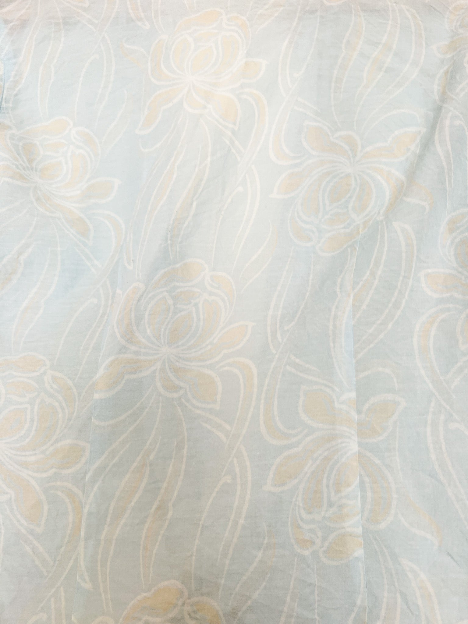 Sheer Blue Floral Button Up - Size S