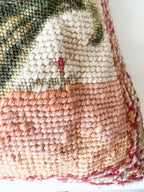 Floral Cross Stitch Throw Pillow