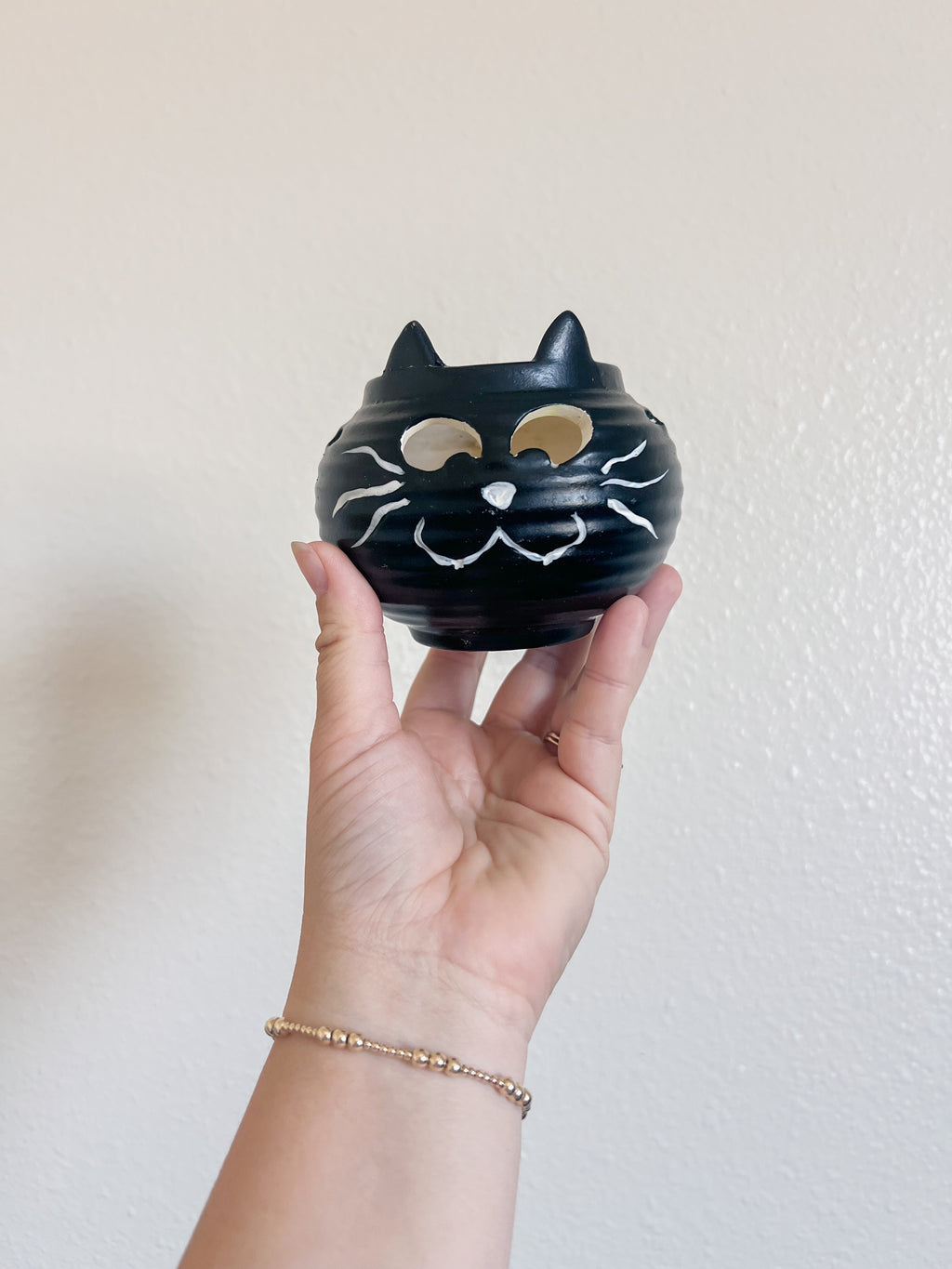 Black Cat Candle Holder