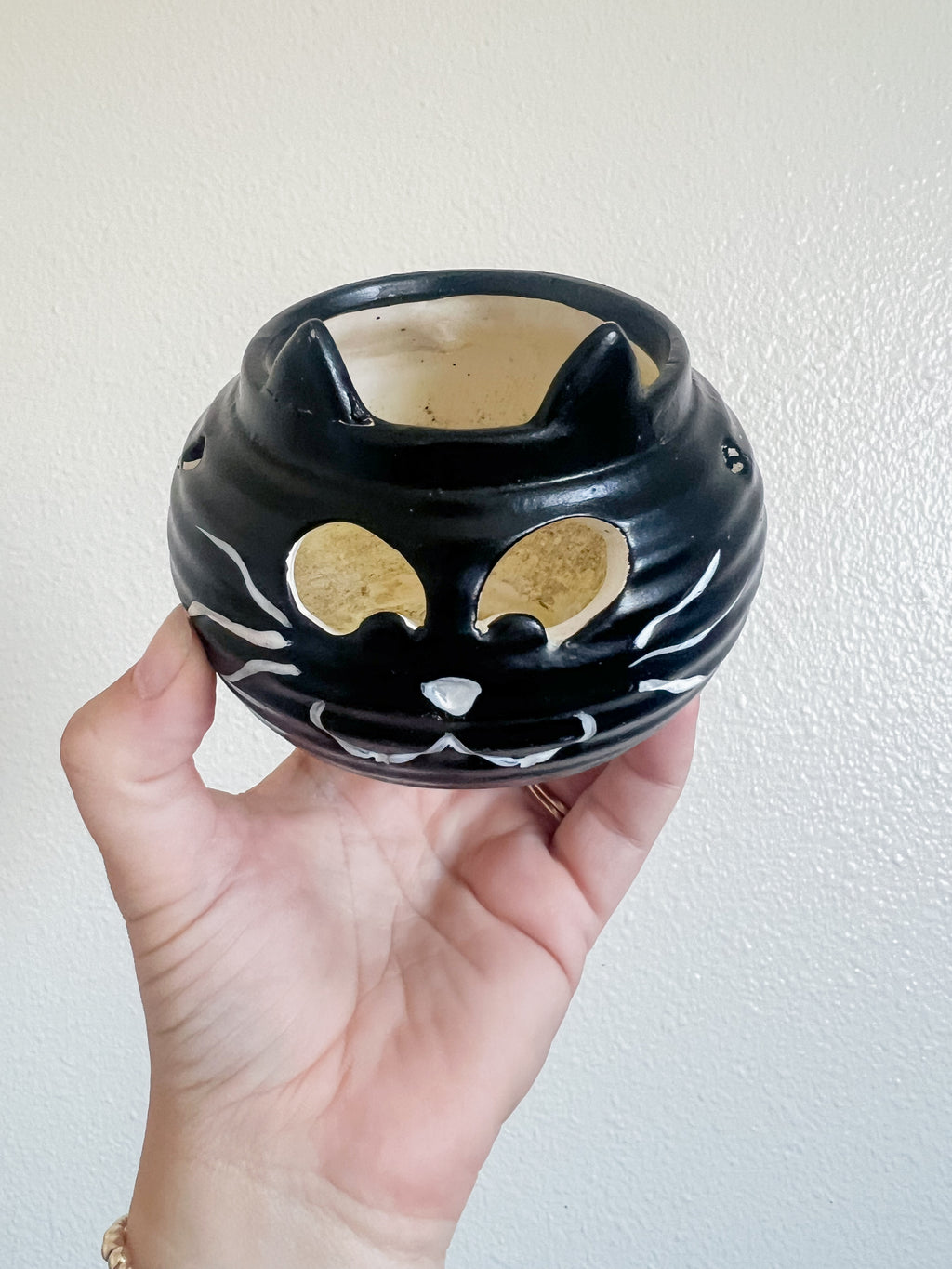 Black Cat Candle Holder