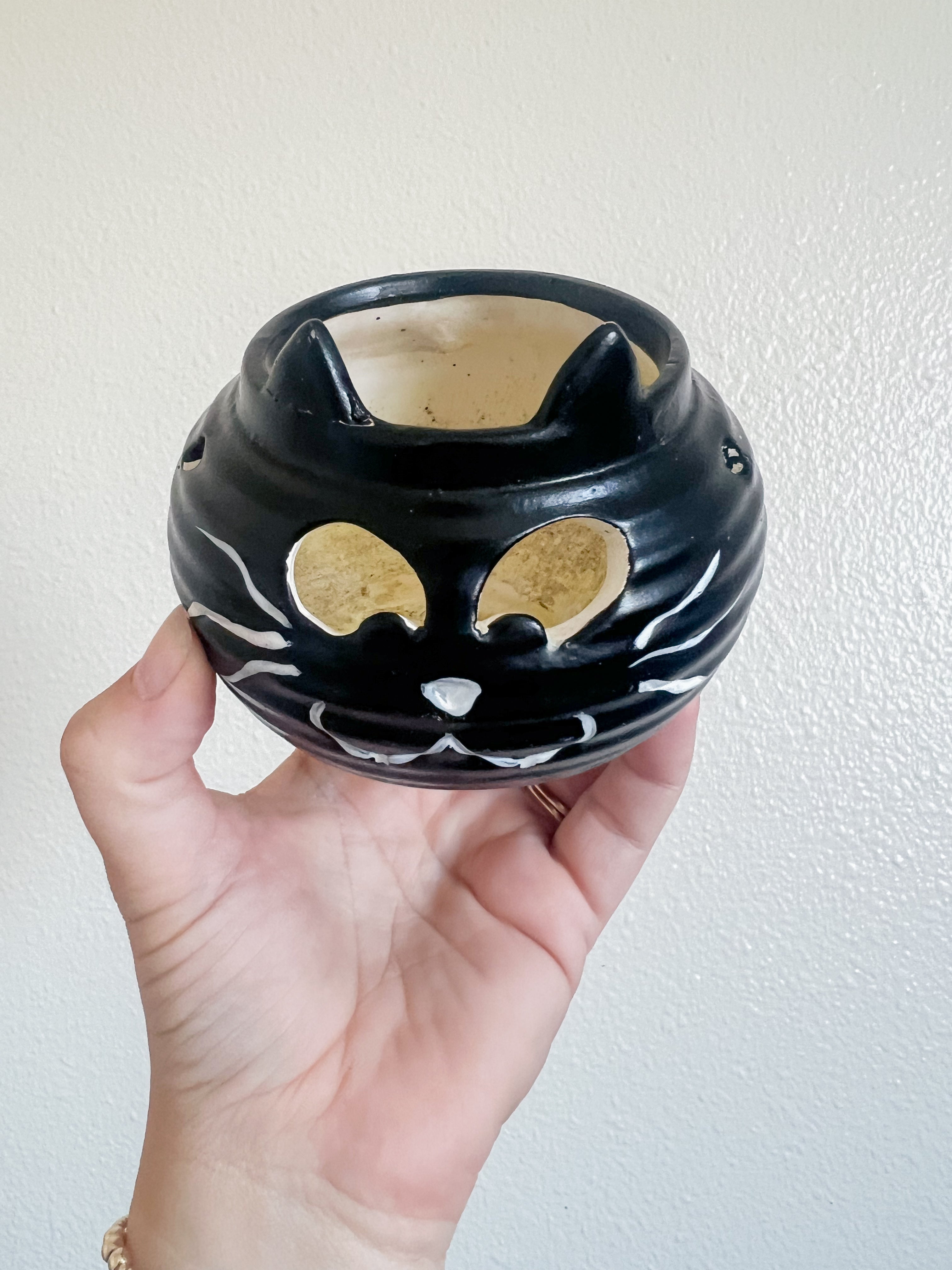 Black Cat Candle Holder