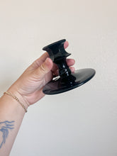 Load image into Gallery viewer, Pair of Black Glass Candle Holders
