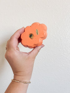 Orange Pumpkin Candle Holder