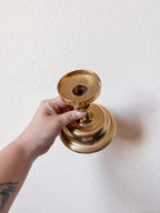 Mismatched Brass Candleholders