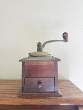 Load image into Gallery viewer, Wood and Brass Coffee Grinder
