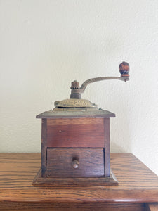 Wood and Brass Coffee Grinder
