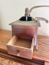 Load image into Gallery viewer, Wood and Brass Coffee Grinder
