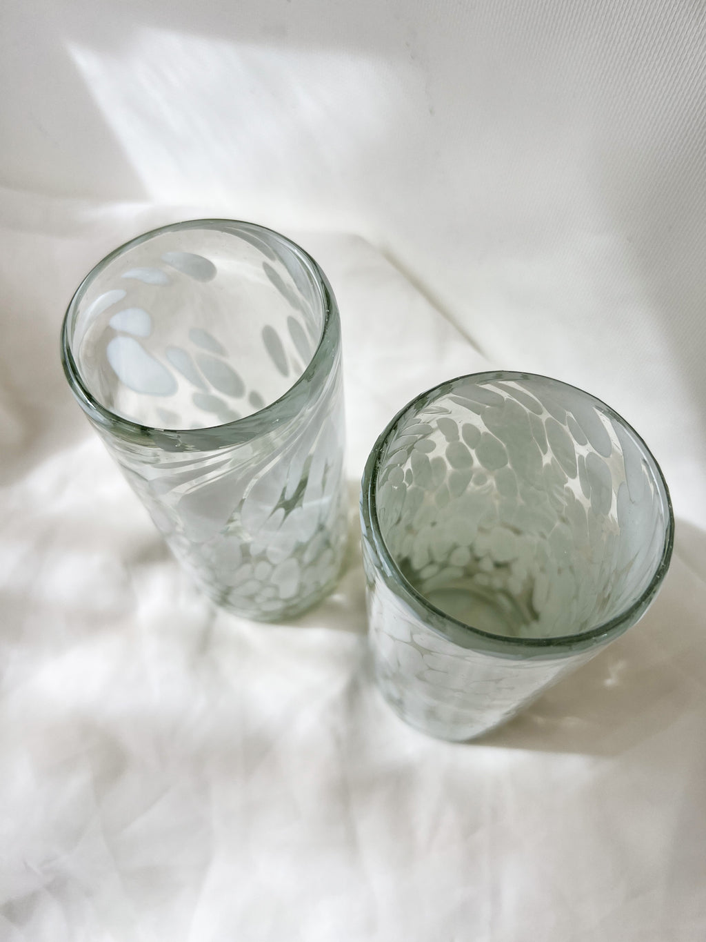 Pair of Handblown Speckled Glasses