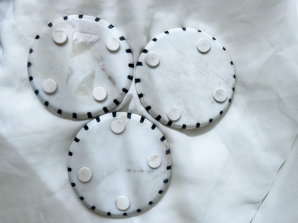 Black and White Marble Coasters