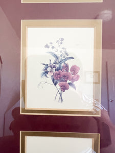 Framed Floral Triptych
