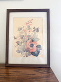 Framed Floral Lithograph Print