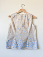 Floral Button Up Tank- Size SP
