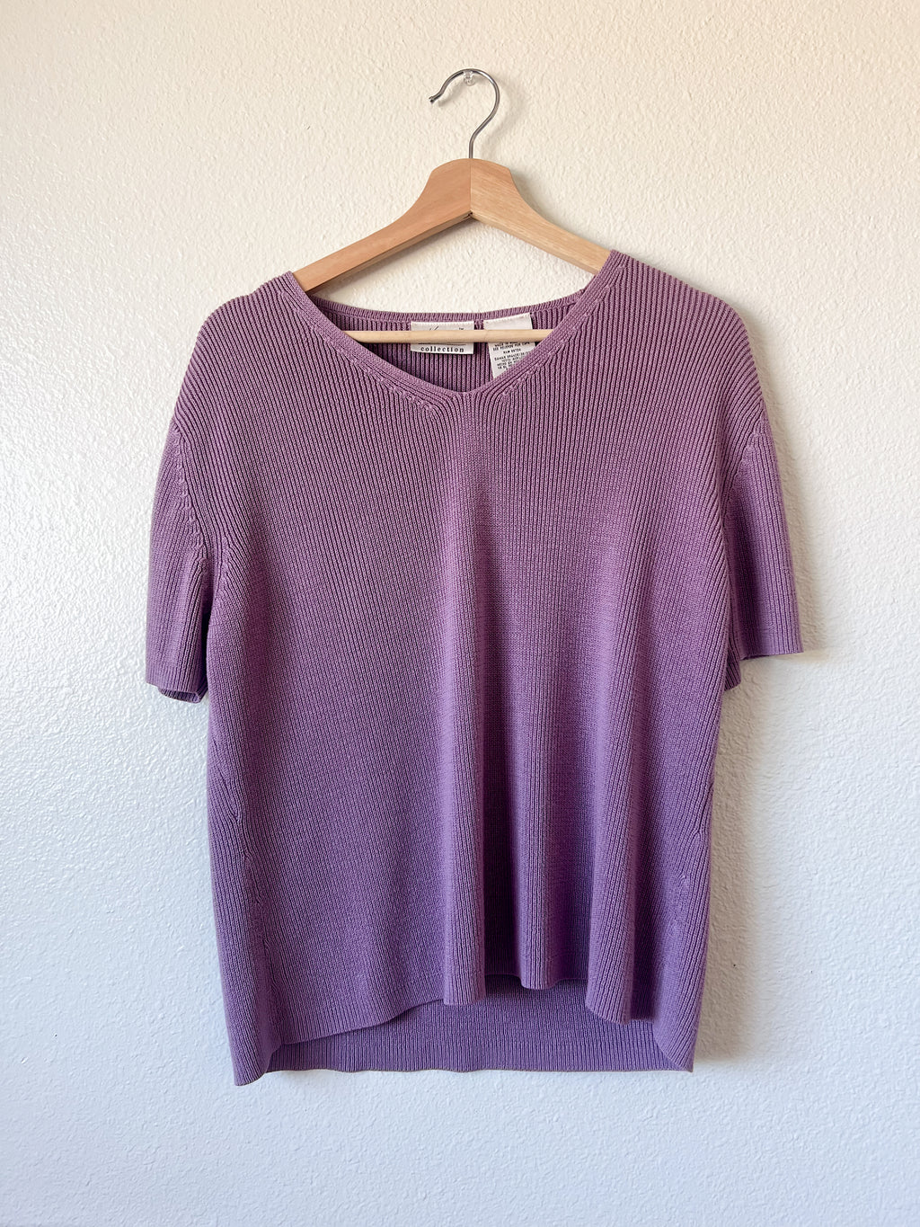 Purple Short Sleeved Sweater - Size XL