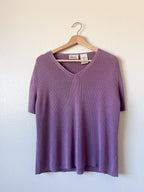 Purple Short Sleeved Sweater - Size XL