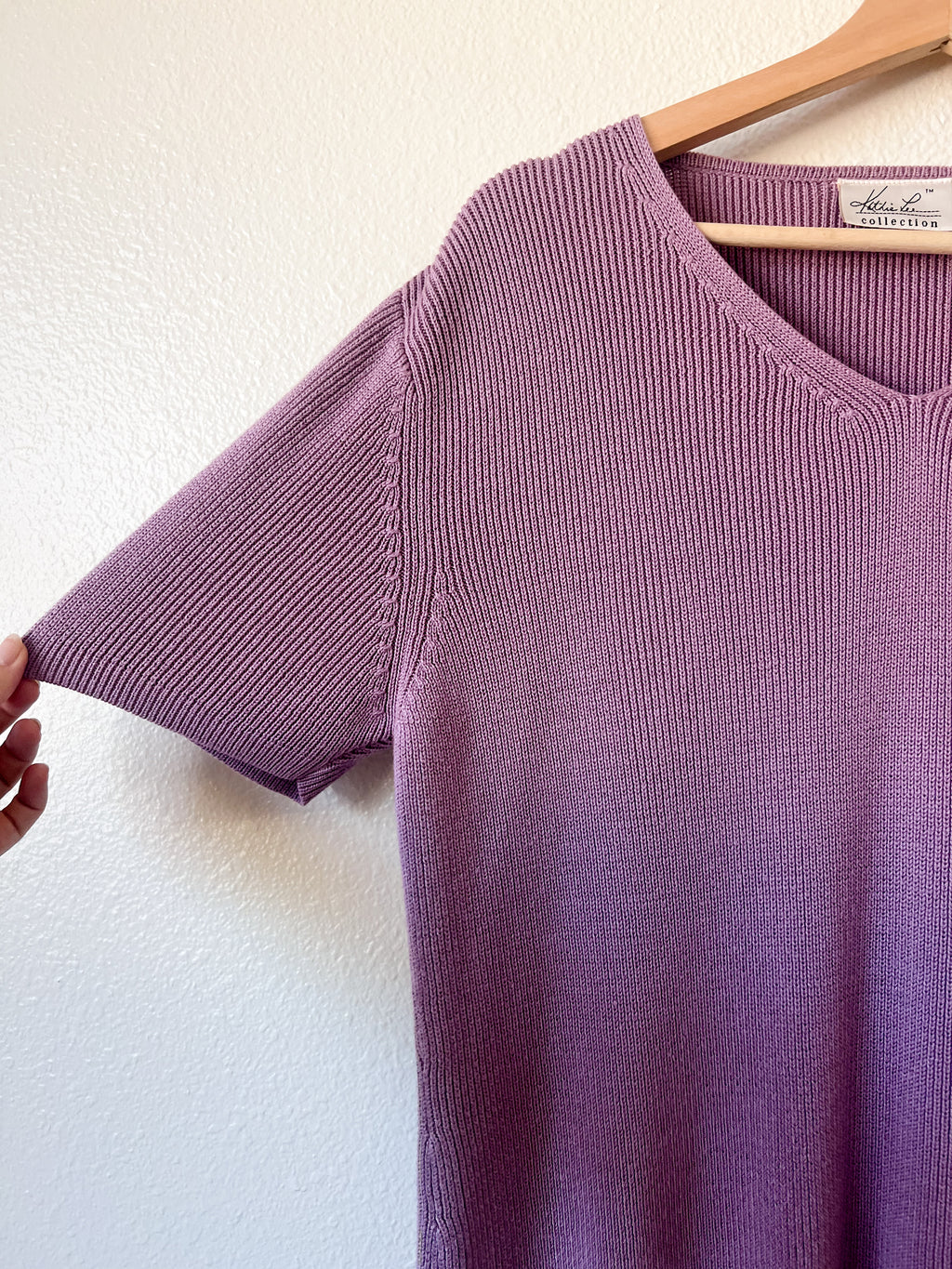 Purple Short Sleeved Sweater - Size XL