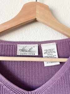 Purple Short Sleeved Sweater - Size XL
