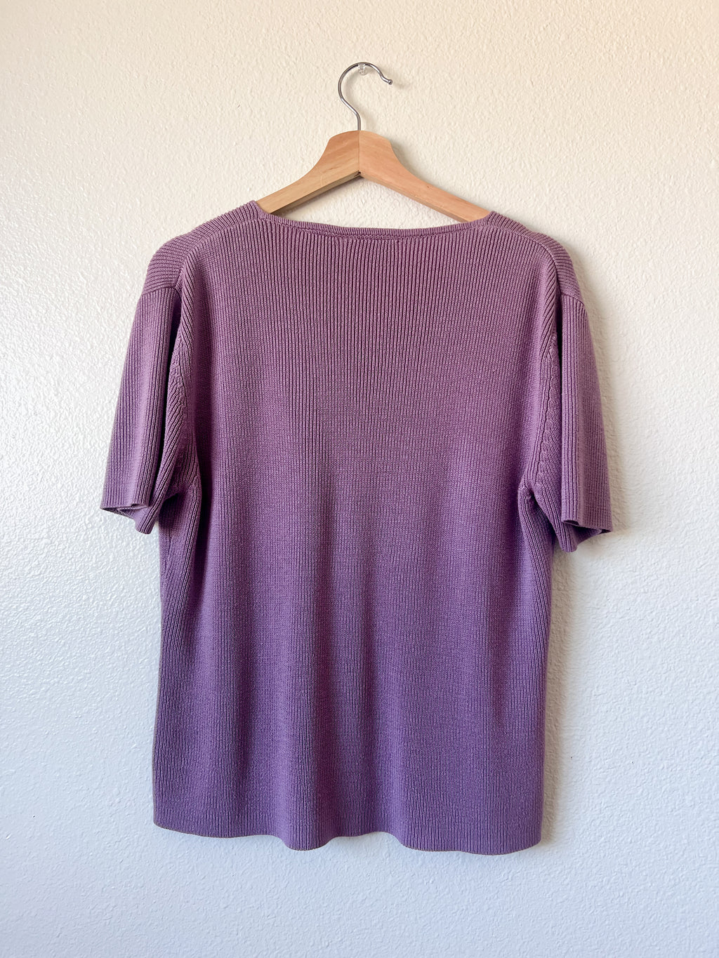 Purple Short Sleeved Sweater - Size XL