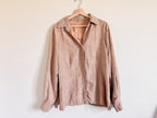 Floral Suede Button Up - Size 1X