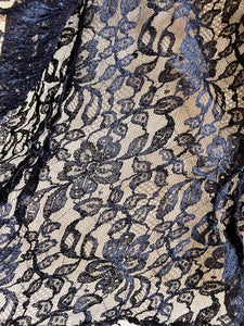 1950s Black Lace Coverup - S/M