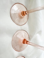 Pink Stem Champagne Glasses
