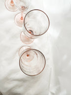 Pink Stem Champagne Glasses