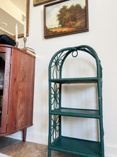 Load image into Gallery viewer, Green Three Tier Wicker Shelf
