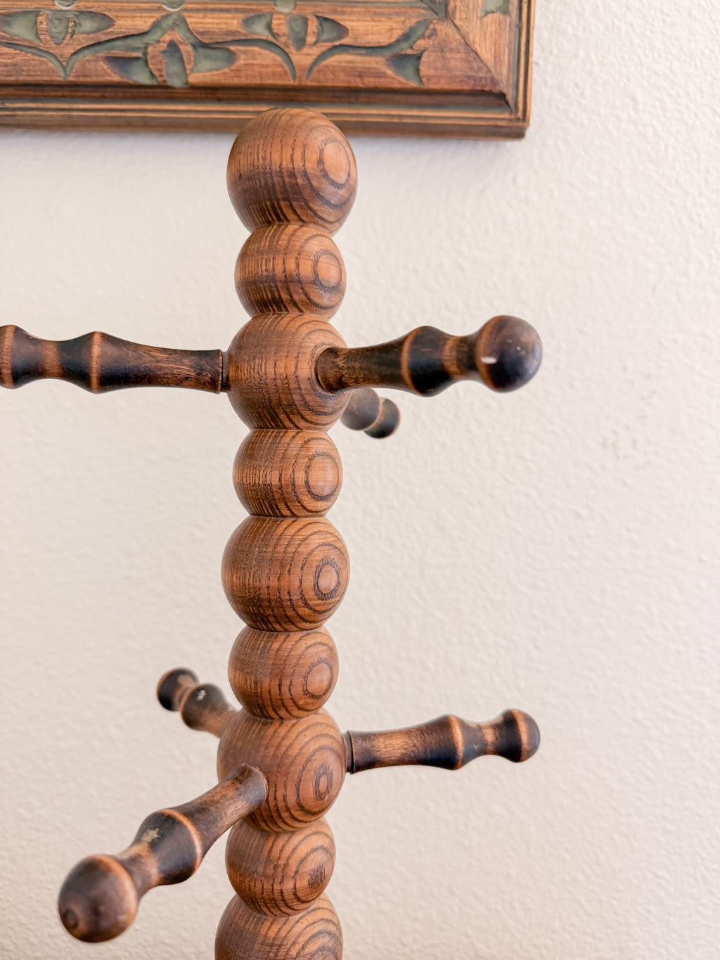 Vintage Wooden Mug Tree