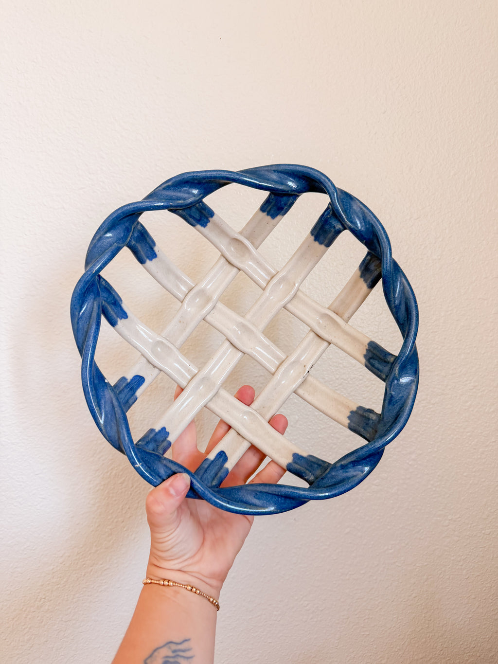 Blue and White Lattice Bowl