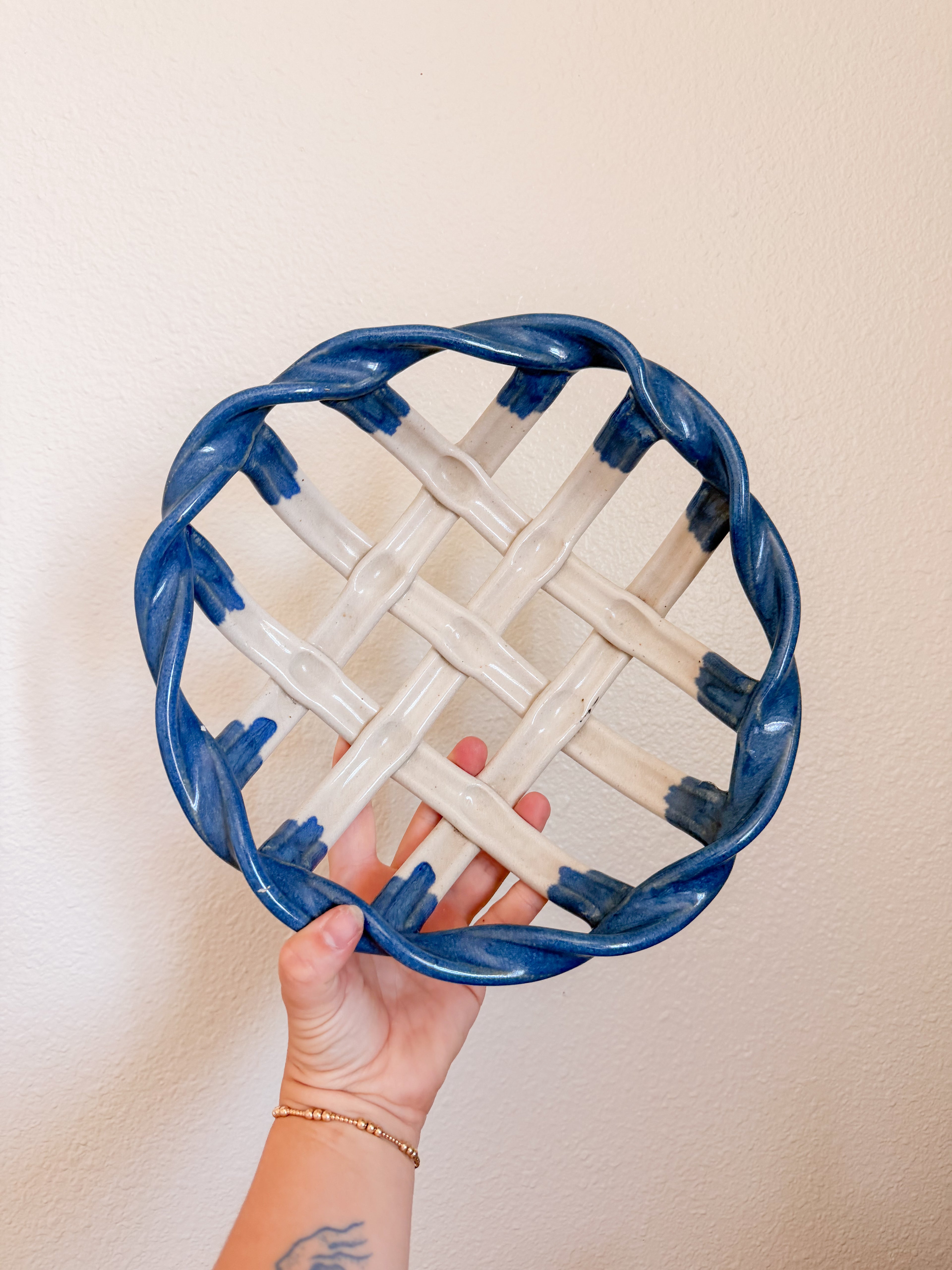 Blue and White Lattice Bowl